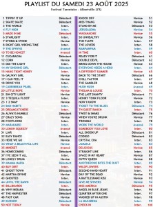 playlist sam 23 aout 2025